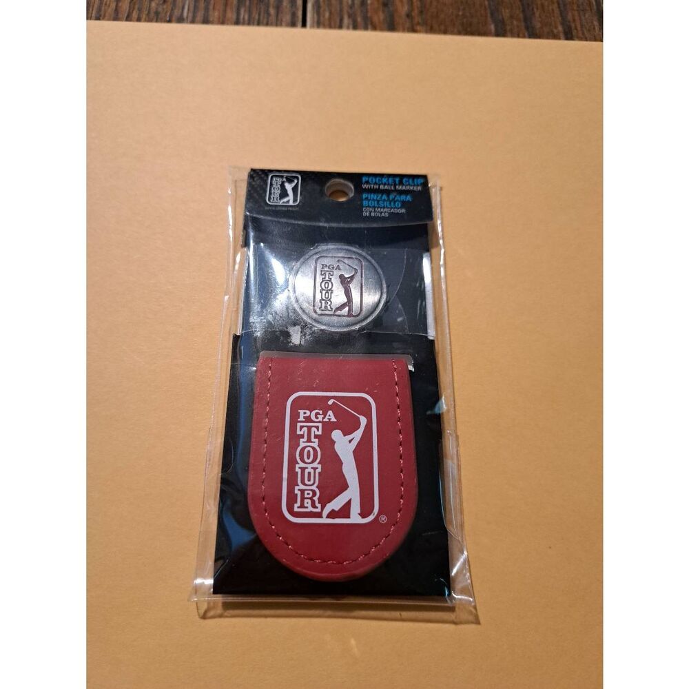 New PGA Tour Tango Red Pocket Clip with Ball Marker NWT Official Golf Accessory